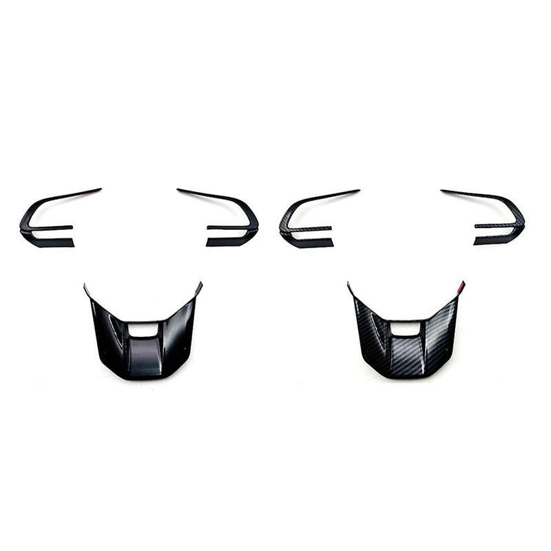 3pcs Car Carbon Fiber Steering Wheel Panel Cover Trim Frame Sticker for Veloz Avanza/perodua Alza 20