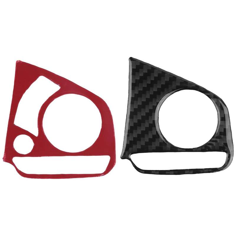 3Pcs Car Carbon Fiber Steering Wheel Button Switch Panel Cover Trim Decoration for 2016 - 2019