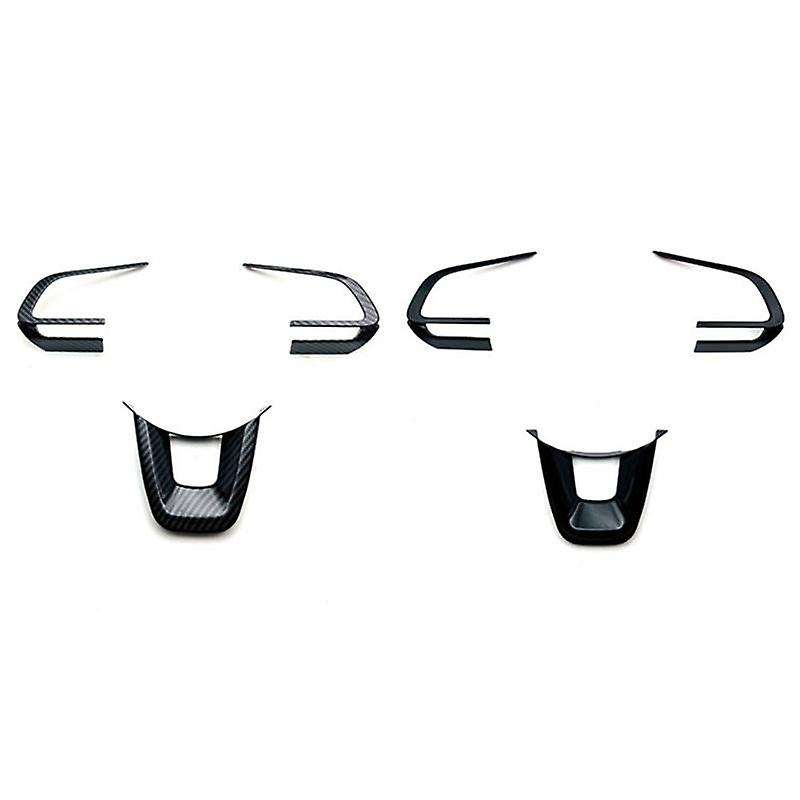 3pcs Car Carbon Fiber Steering Wheel Panel Cover Trim Decoration Frame Sticker for Yaris Ativ / Voi
