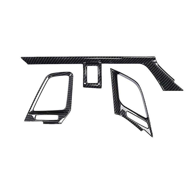 3PCS Car Air Conditioning Vent Trim Carbon Fiber Air outlet Frame Decoration Accessories for 2016-20