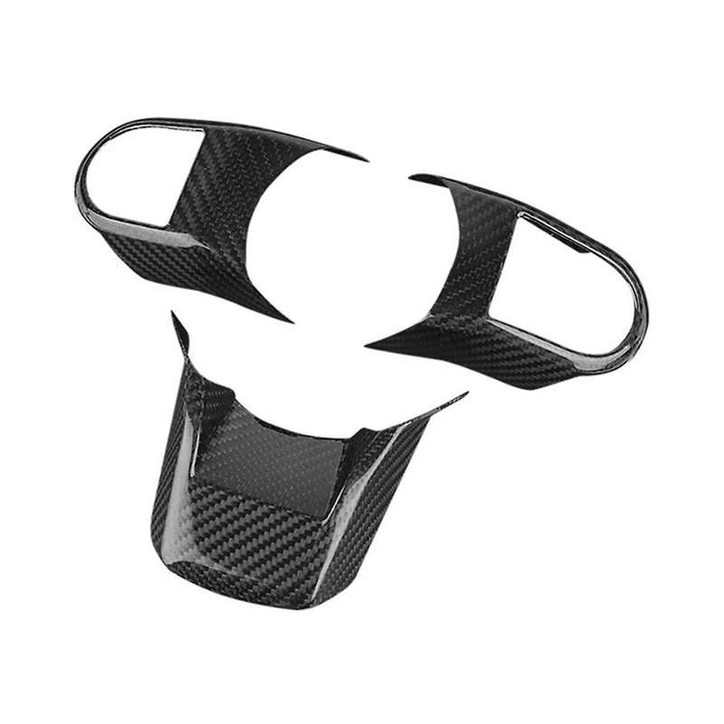 3pcs Car Carbon Fiber Steering Wheel Panel Cover Decoration Sticker for F55 F56 F57 2021 2022