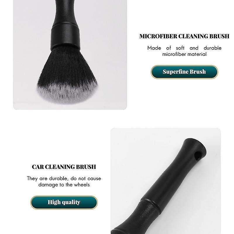 3pcs Car Detailing Brush Set, Microfiber Wheel Brush, Ultra-soft Cleaning Brush, Beauty Eye Shadow