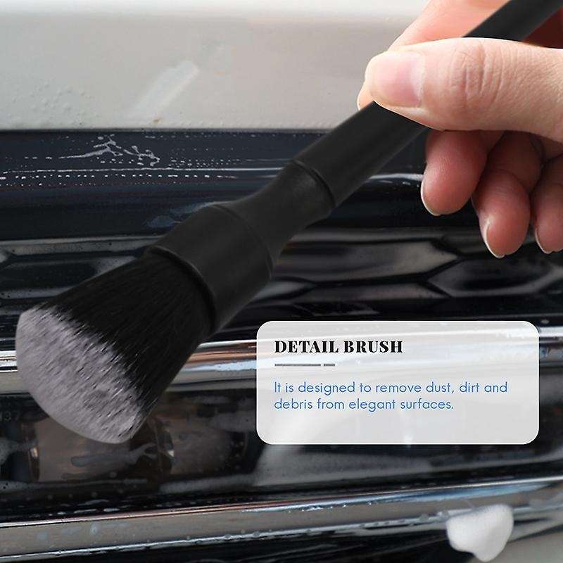3pcs Car Detailing Brush Set, Microfiber Wheel Brush, Ultra-soft Cleaning Brush, Beauty Eye Shadow