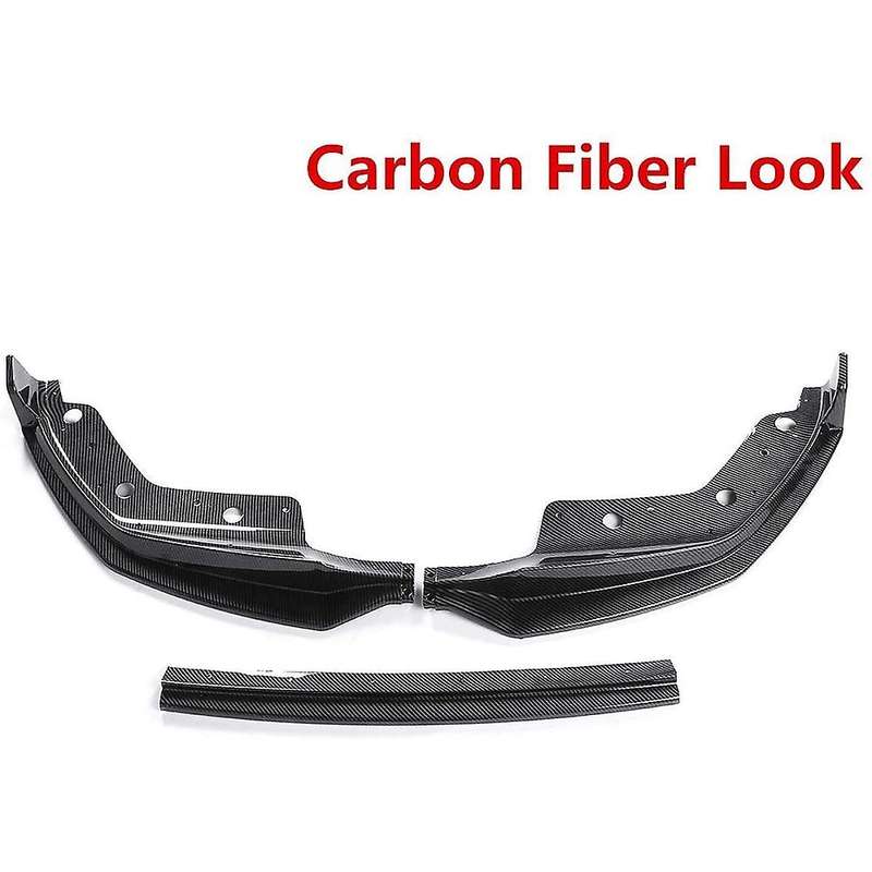 3PCS Car Front Bumper Lip Spoiler Splitter Diffuser Detachable Body Kit for 3 Series G20 2019-2020 C