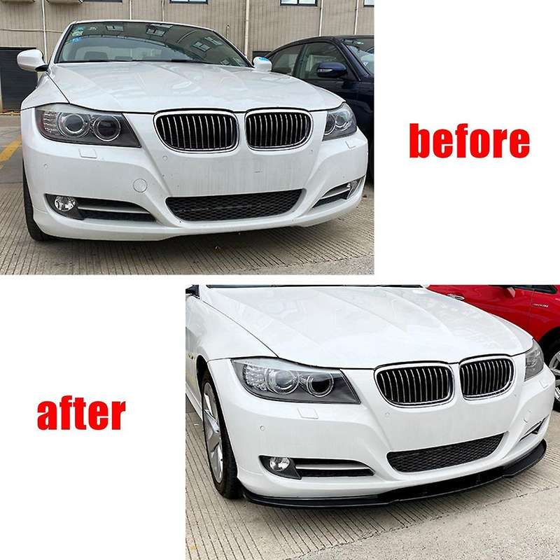 3pcs Car Front Bumper Splitter Lip Diffuser Spoiler Cover Guard for 3-series E90 E91 320i 330i 2009