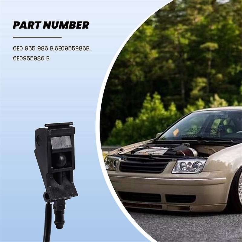 3pcs Car Heated Windshield Washer Nozzle for MK4 Golf MK4 B5 Rapid SEAT 6E0955986B