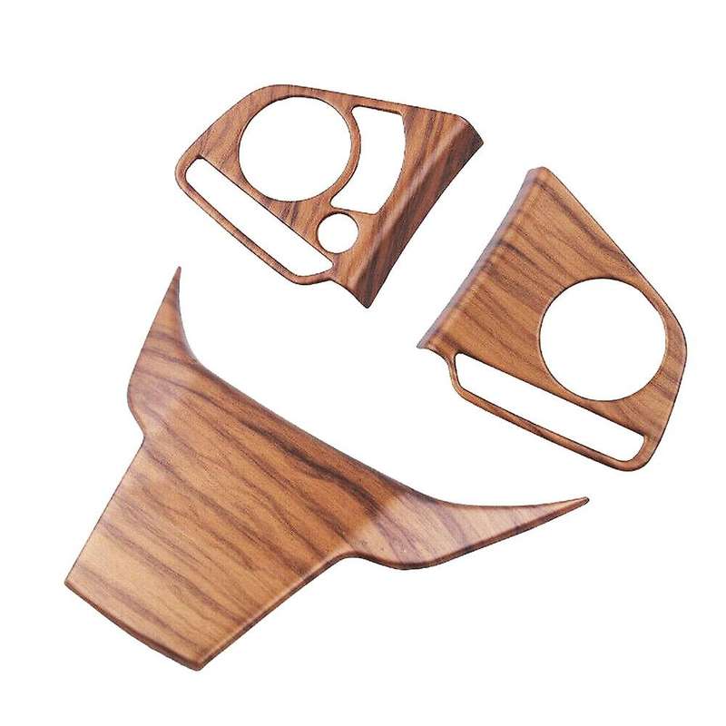3PCs Car Peach Wood Grain Steering Wheel Trim for -V 2017-2019
