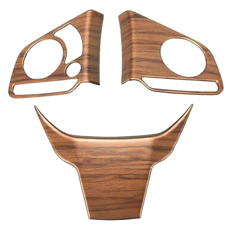 3PCs Car Peach Wood Grain Steering Wheel Trim for -V 2017-2019