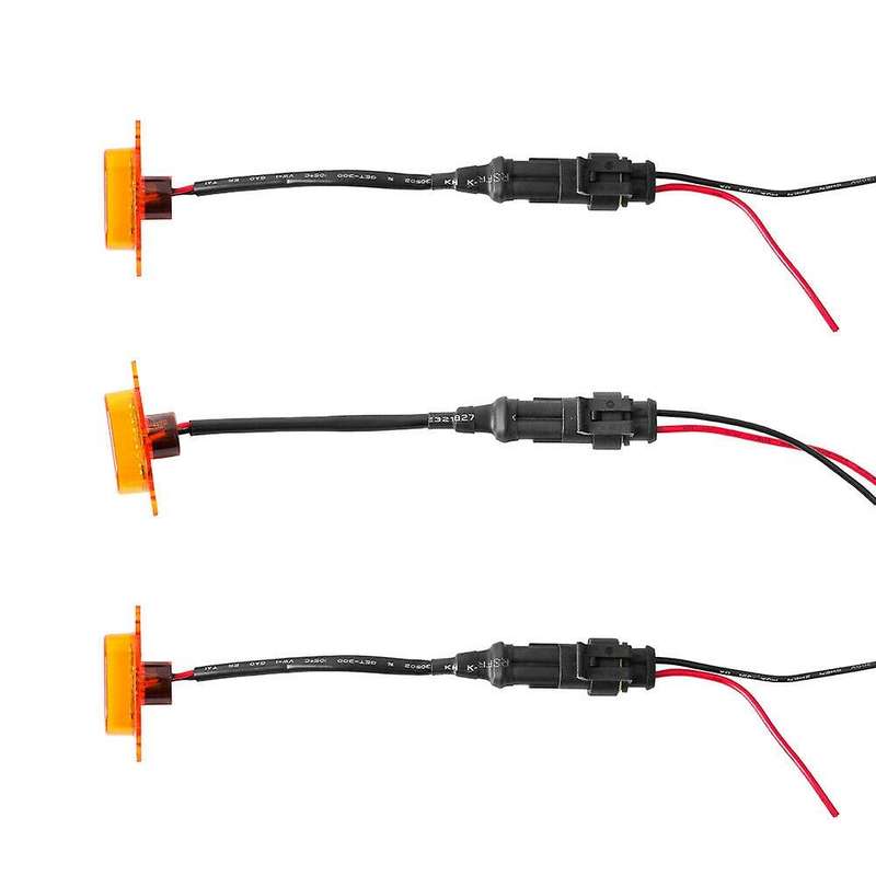 3PCS Car Style Bumper Grille Amber LED Lights for 2014-2019