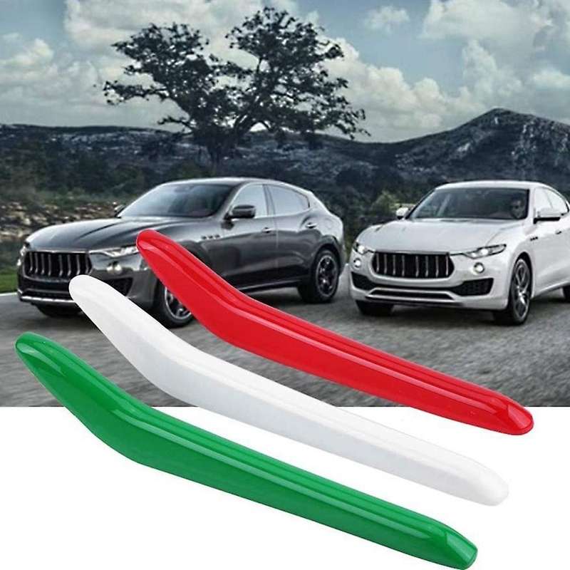 3pcs Car Grill Insert Trim for 2017-2018 Car Glossy Front Grille Bright Decor Exterior Styling