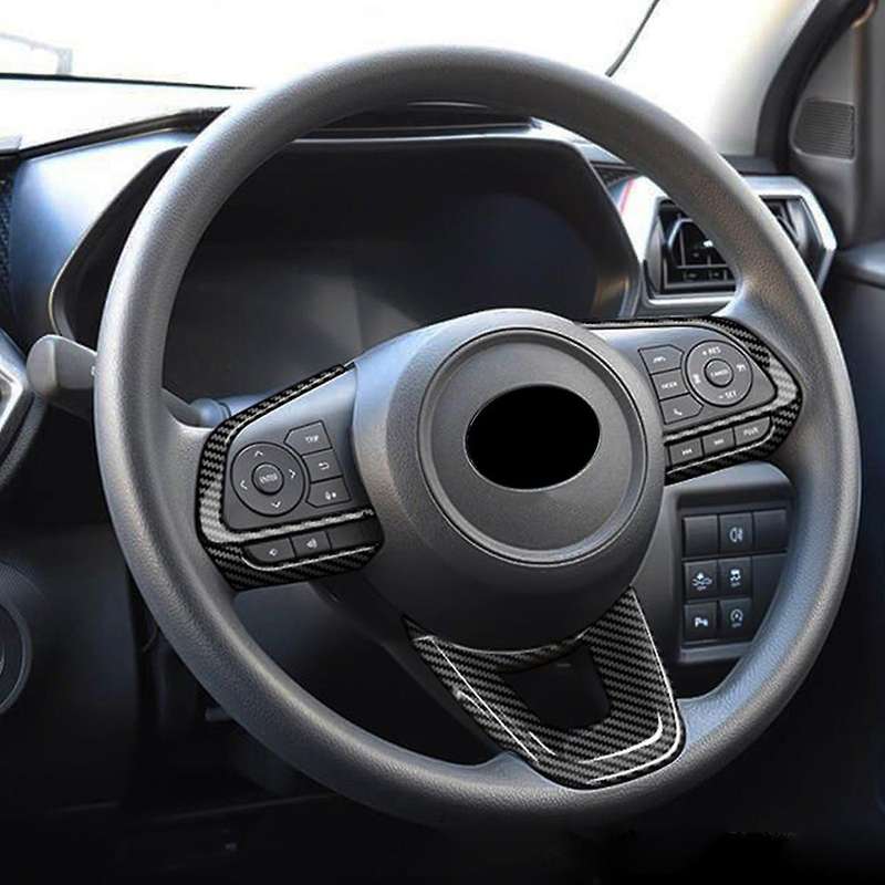 3pcs Carbon Fiber Steering Wheel Trim for Toyota Raize 200 Series