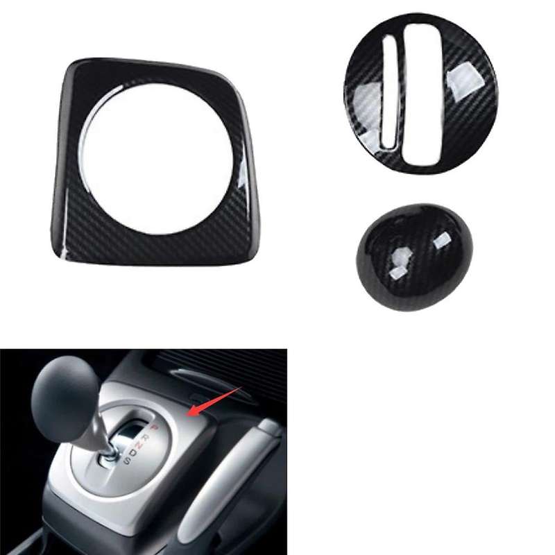 3Pcs Carbon Fiber Gear Shift Panel Frame Compatible Honda Civic 2006-2011 RHD