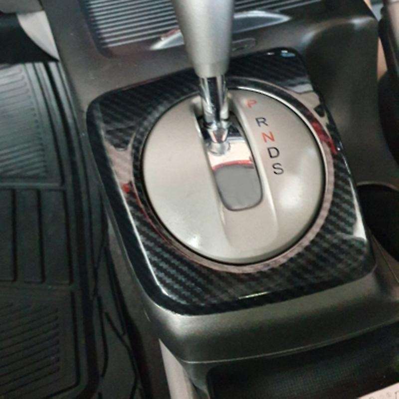 3Pcs Carbon Fiber Gear Shift Panel Frame Compatible Honda Civic 2006-2011 RHD