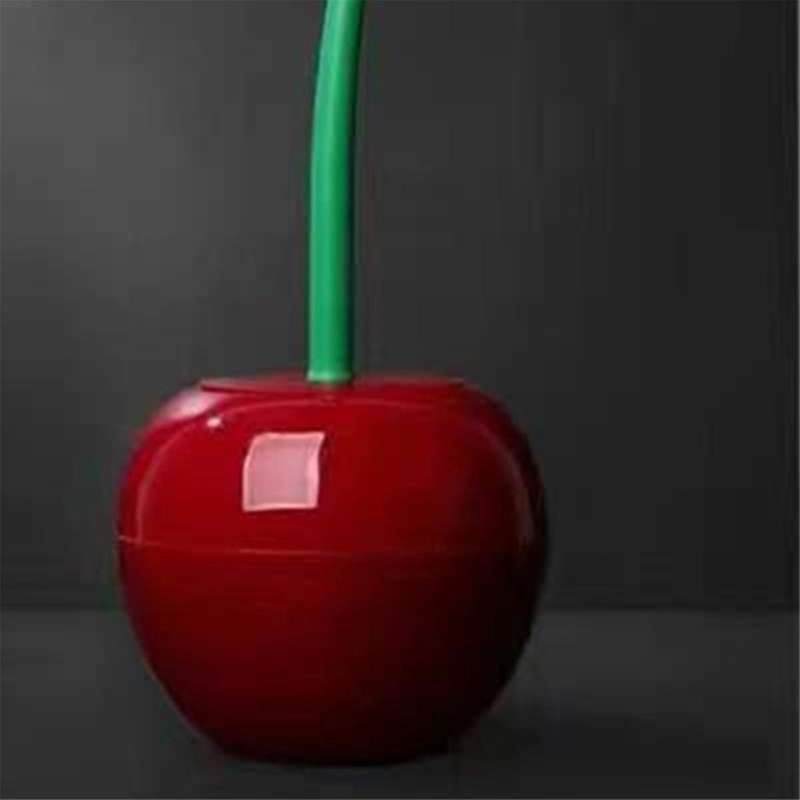 3PCS Cherry Toilet Brush Bathroom Brush Cleaner Toilet Bowl Brush and Holder Set with Long Handle fo