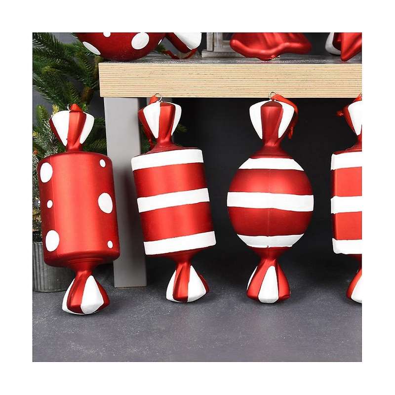 3Pcs Christmas Decorate Big Candy Cane DIY Christmas Pendant Home Christmas Party Favor New Year Gi