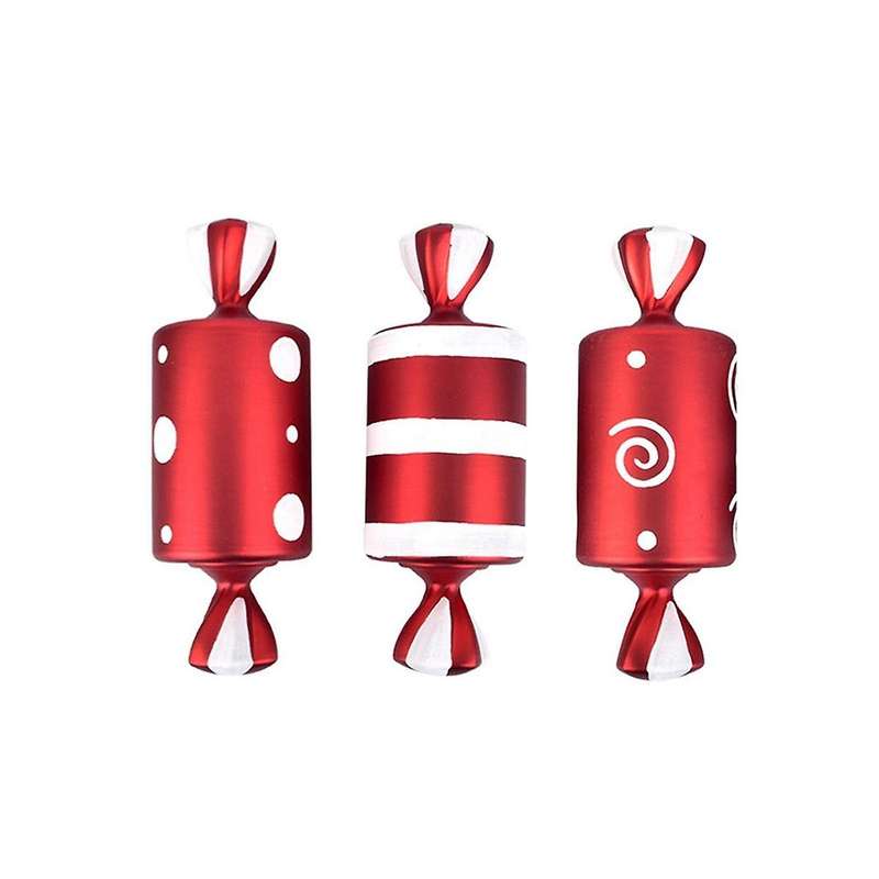 3Pcs Christmas Decorate Big Candy Cane DIY Christmas Pendant Home Christmas Party Favor New Year Gi