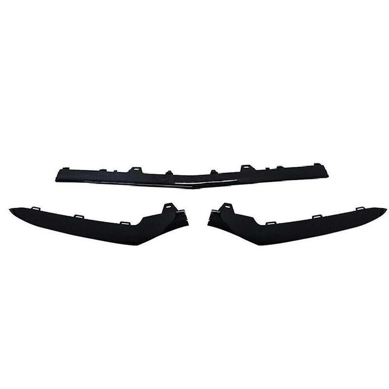 3Pcs Chrome Front Bumper Moulding Lip Trim Strip for E Class W212 14-16 A2128852774 A2128852874 A212