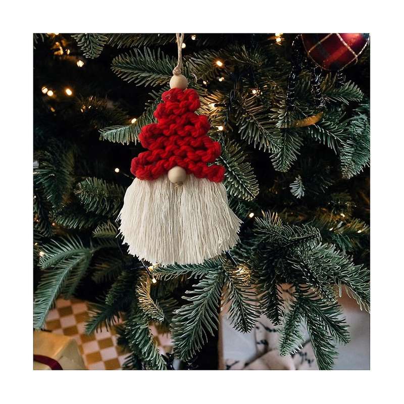 3pcs Christmas Trees Ornament Santas Hanging Ornament Woven Decoration Christmas Gift Christmas Supp
