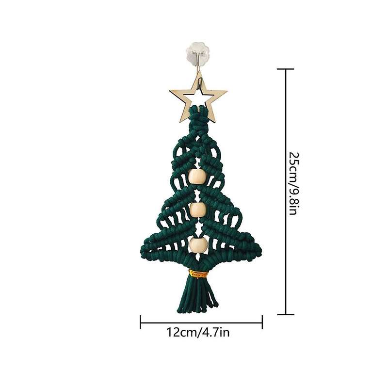 3pcs Christmas Trees Ornament Santas Hanging Ornament Woven Decoration Christmas Gift Christmas Supp