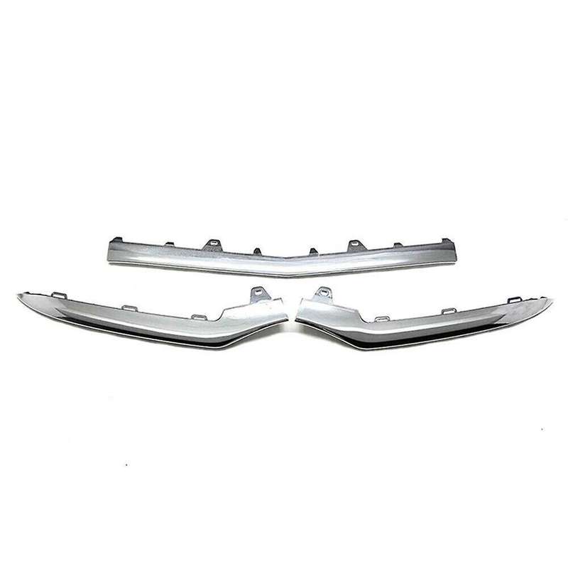 3Pcs Chrome Front Bumper Moulding Lip Trim Strip for E Class W212 14-16 A2128852774 A2128852874 A212