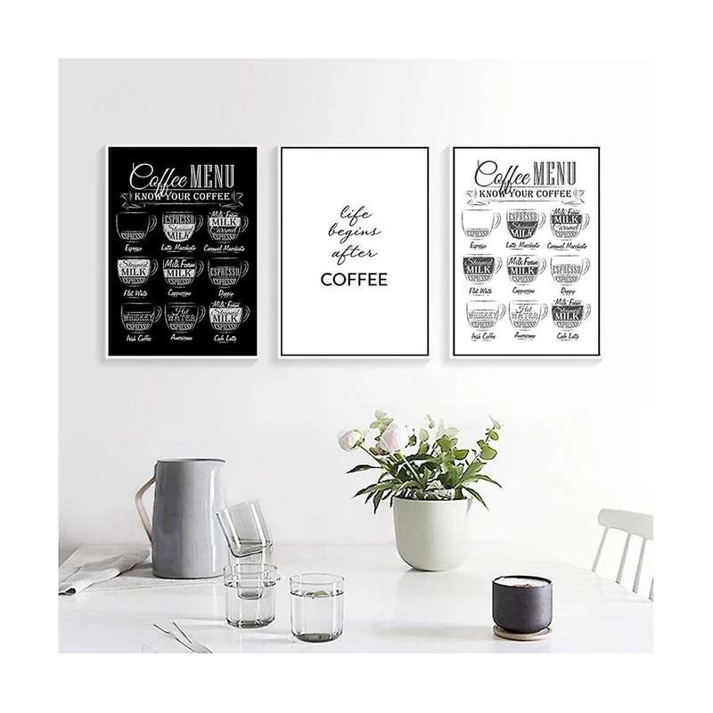 3pcs Coffee Signs 15.7x23.6 Inches Coffee Signs Metal Coffee Bar Signs Coffee Wall Decor Coffee Bar