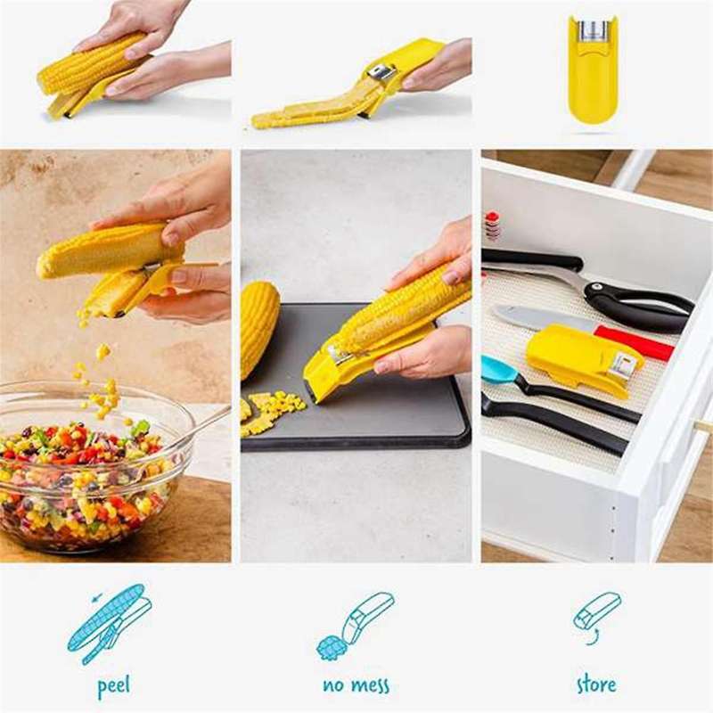 3pcs Corpeel Fast Corn Cob Seperater & Peeler,Corn Peelers,Corn Stripper Corn Cob Stripper Tool,Corn