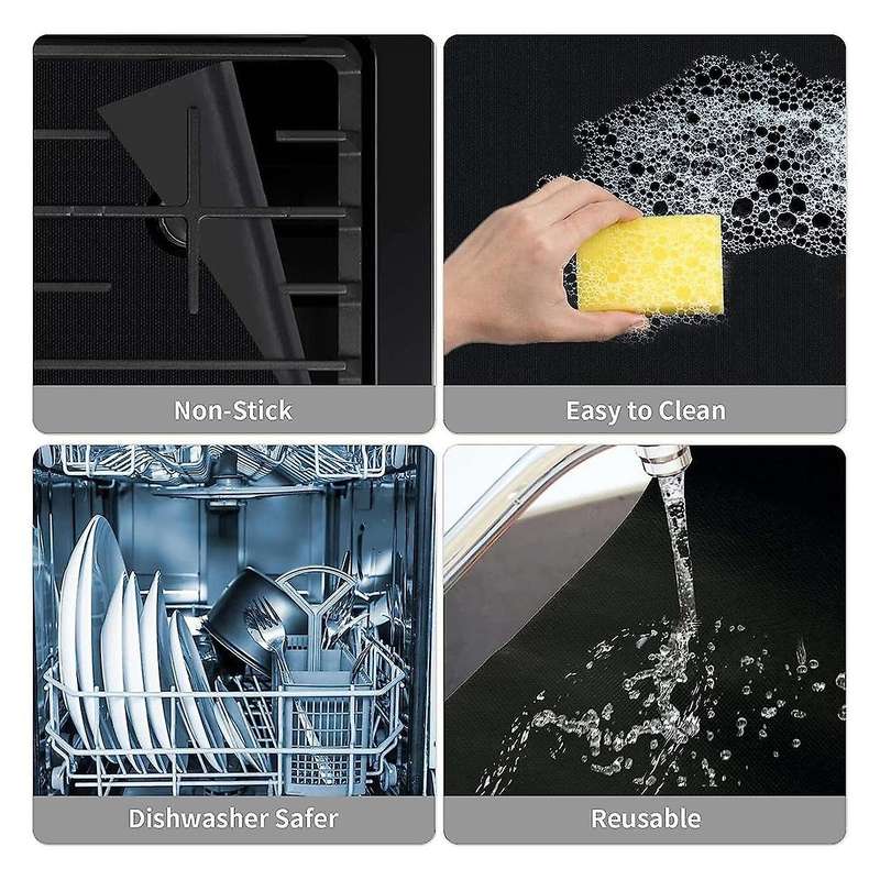 3pcs Covers for Gas Burners, Washable Cuttable Reusable Stove Protector for Gas Range, 0.4mm Thick H