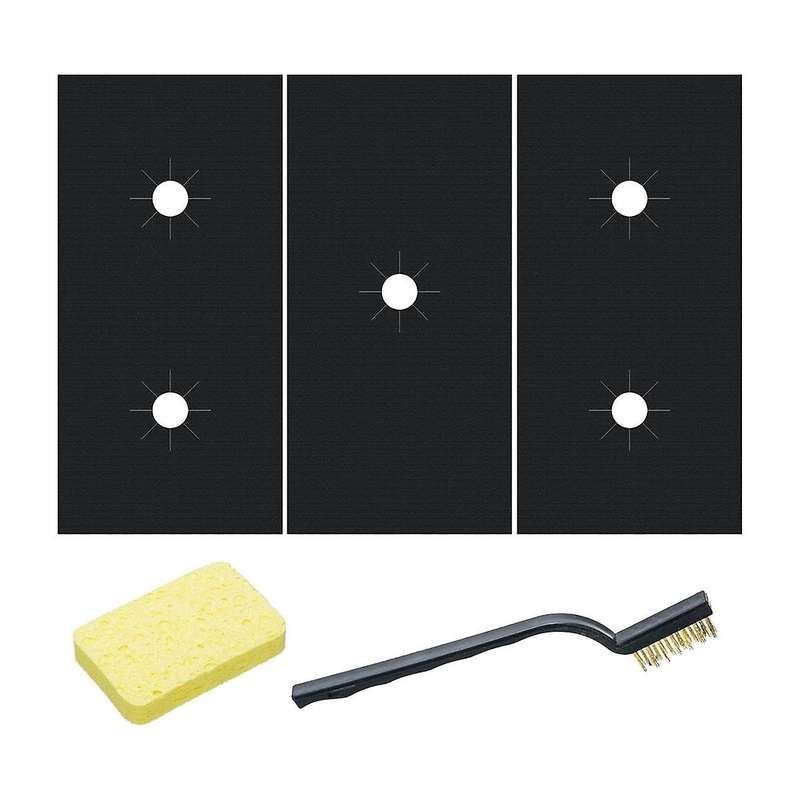 3pcs Covers for Gas Burners, Washable Cuttable Reusable Stove Protector for Gas Range, 0.4mm Thick H