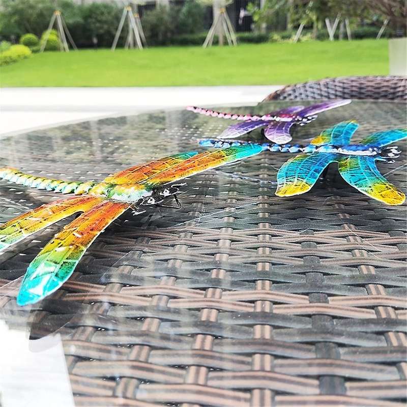 3Pcs Dragonfly Wall Hanging Metal Dragonfly Wall Decor Decoraciones Wall Art Decor Garden Wall Art A