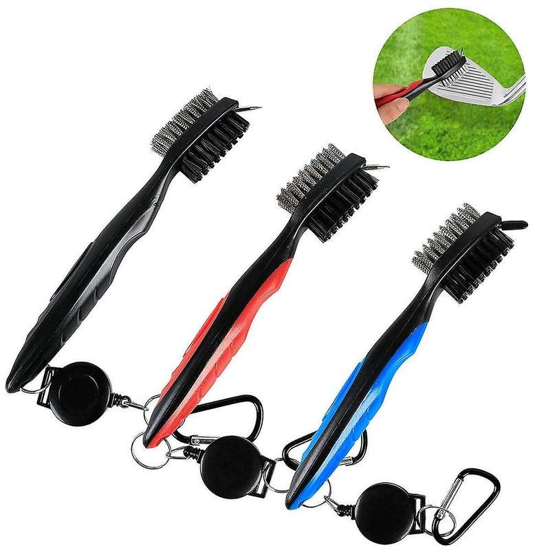 3Pcs Double-Sided Golf Club Cleaning Brush Three-Ball Club Head Cleaning Brush
