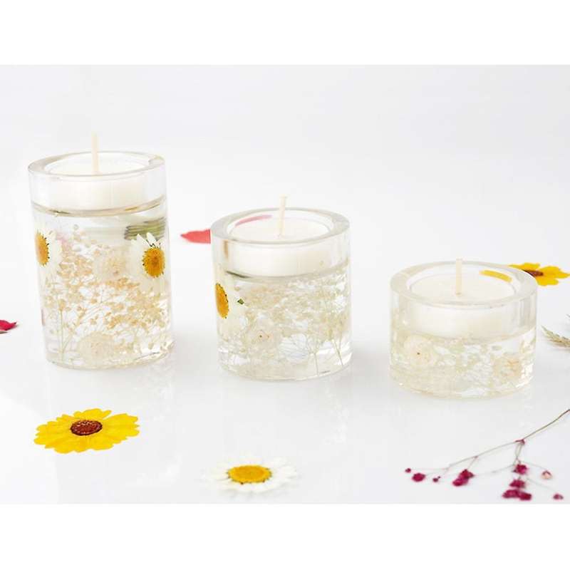 3Pcs DIY Crystal Epoxy Resin Mold Candle Holder Large Medium and Small Aromatherapy Candle Tray Mirr