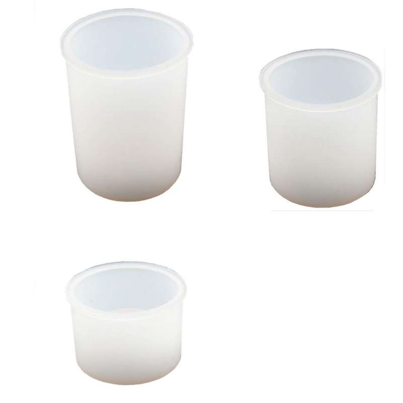3Pcs DIY Crystal Epoxy Resin Mold Candle Holder Large Medium and Small Aromatherapy Candle Tray Mirr