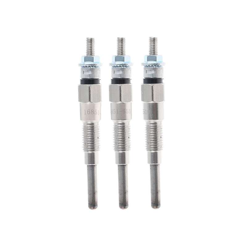 3pcs Engine Heater Glow Plugs 8mm for Tractor B21 B1700d B1700e Part Number 16851-65512 16851-65510