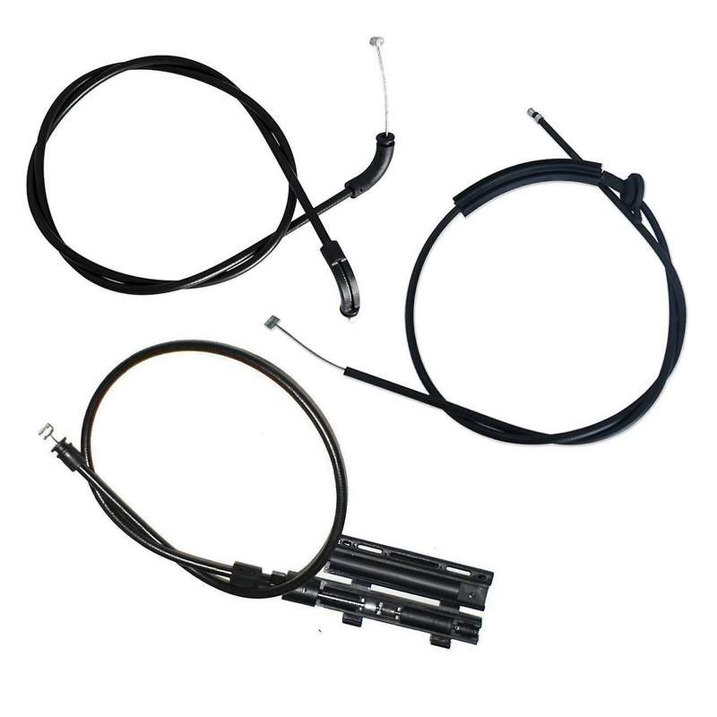 3pcs Engine Hood Release Cable Bowden Cable Kit for Bmw E65 E66 7er 51237197474