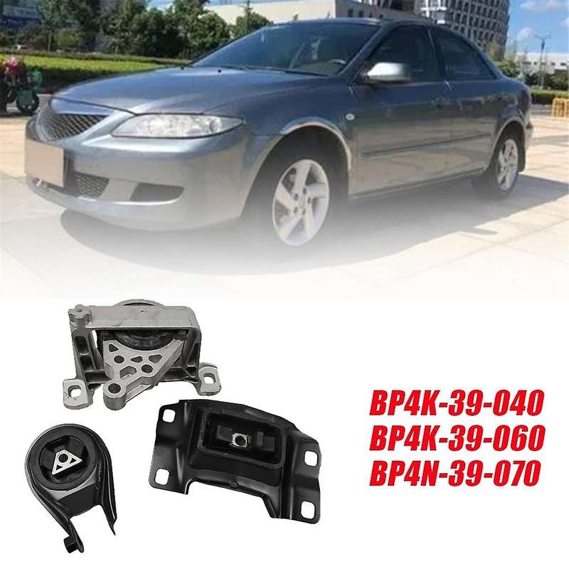 3pcs Engine Mount Kit Bp4k-39-040 Bp4k-39-060 Bp4n-39-070 for (1.6) 2006-2003 Transmission Fixing R