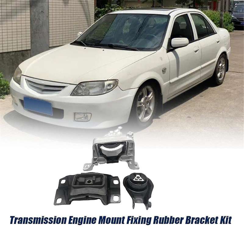 3pcs Engine Mount Kit Bp4k-39-040 Bp4k-39-060 Bp4n-39-070 for (1.6) 2006-2003 Transmission Fixing R