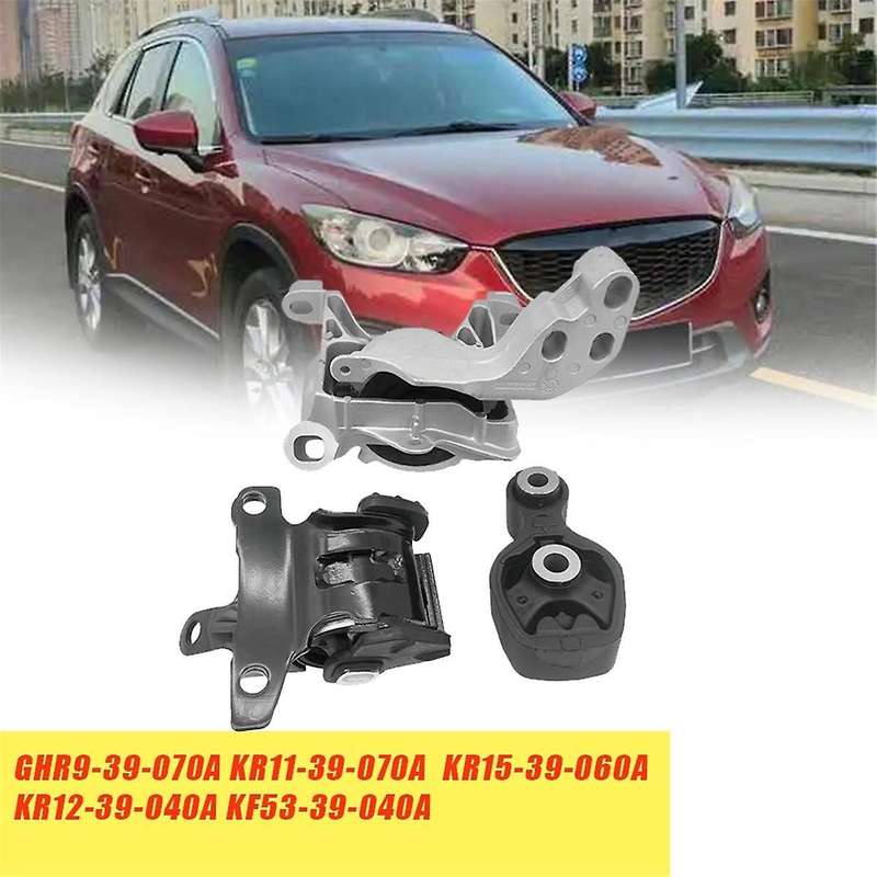 3Pcs Engine Mount Rubber Set for 3 Axela CX5 -5 2013-2019 KR11-39-070 KR15-39-060A KR12-39-040 Gearb