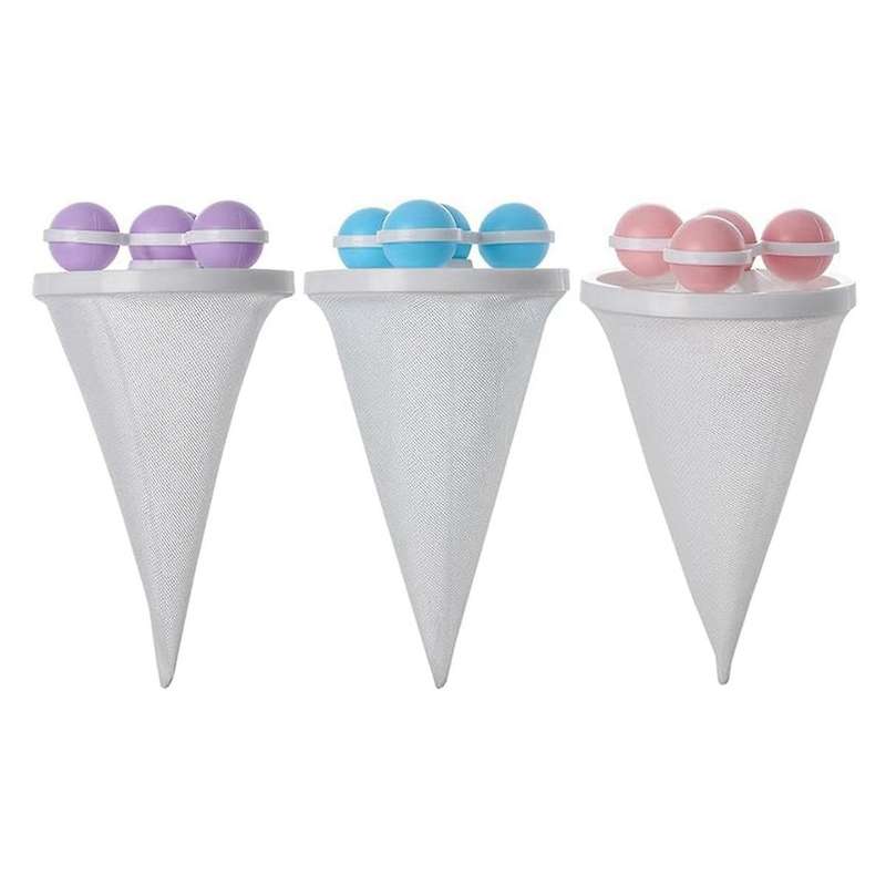 3Pcs Floating Hair Filtering Mesh Removal, Reusable Washing Machine Hair Filter Cleaning Mesh Bag P