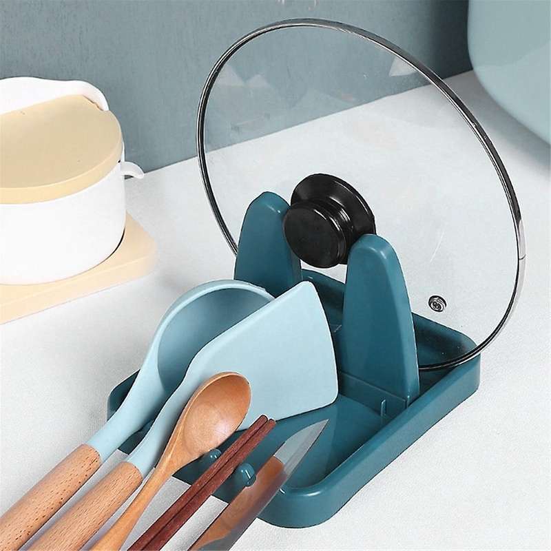 3Pcs Foldable Pot Lid Rack Spoon Holder Stand Pan Cover Shelf Tableware Storage Rack Kitchen Organiz