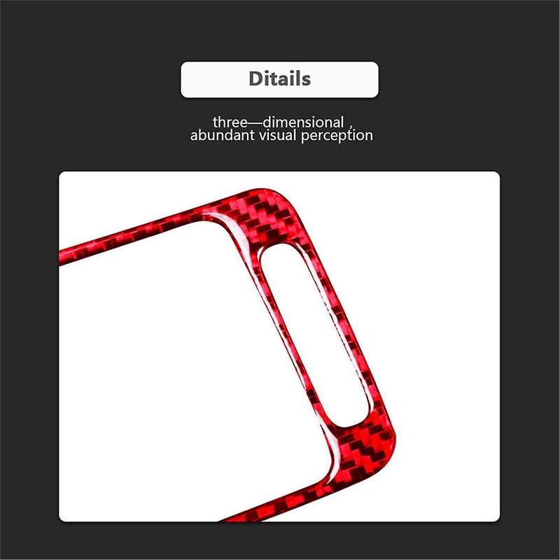 3pcs for 8th Gen 2006-2011 Red Carbon Fiber Cover Trim