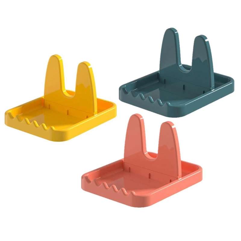 3pcs Foldable Pot Lid Rack Spoon Holder Stand Pan Cover Shelf Tableware Storage Rack Kitchen Organi