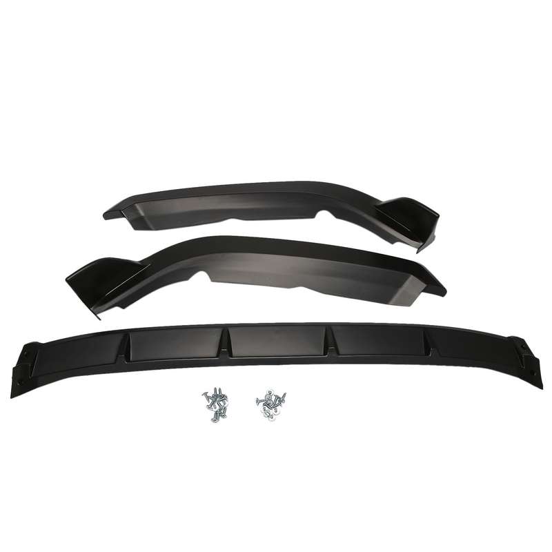 3PCS Front Bumper Body Kit Front Splitter Spoiler Cover Trim for 2019-2020 Matte Black