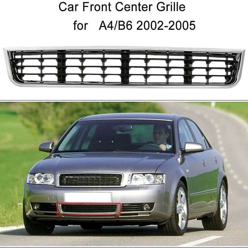 3Pcs Front Bumper Center Lower Grille + Fog Light Grill for  A4 B6 Sedan 2002-2005