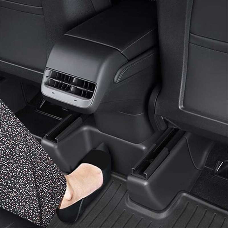 3PCS for Model Y Car Under Seat Corner Guard Rear Seat Slide Rail Protector Cover Anti-Kick Decor P