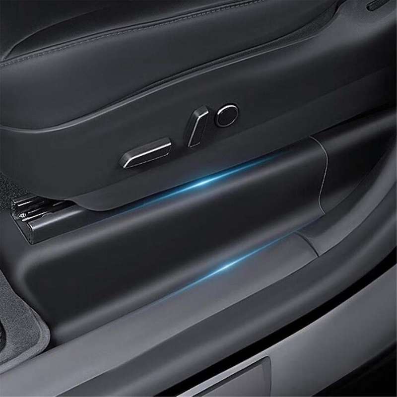 3PCS for Model Y Car Under Seat Corner Guard Rear Seat Slide Rail Protector Cover Anti-Kick Decor P