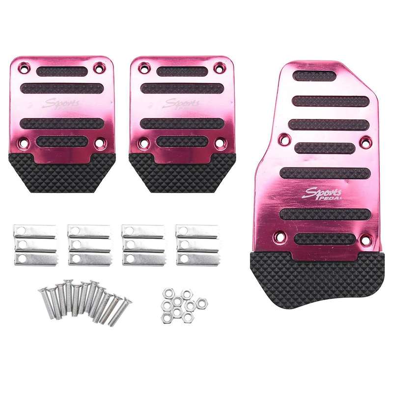 3Pcs Fuel Gas Accelerator Pedal Break Pedal Clutch Pad Cover Foot Pedals Non-Slip for Manual Transmi