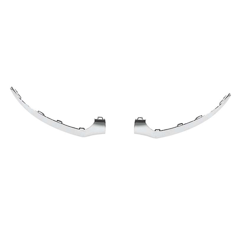 3Pcs Front Bumper Lower Lip Chrome Trim Strip for -Class W218 15-18 A2188851574 A2188851674 A2188851