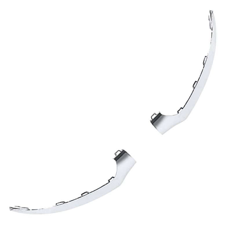3Pcs Front Bumper Lower Lip Chrome Trim Strip for -Class W218 15-18 A2188851574 A2188851674 A2188851