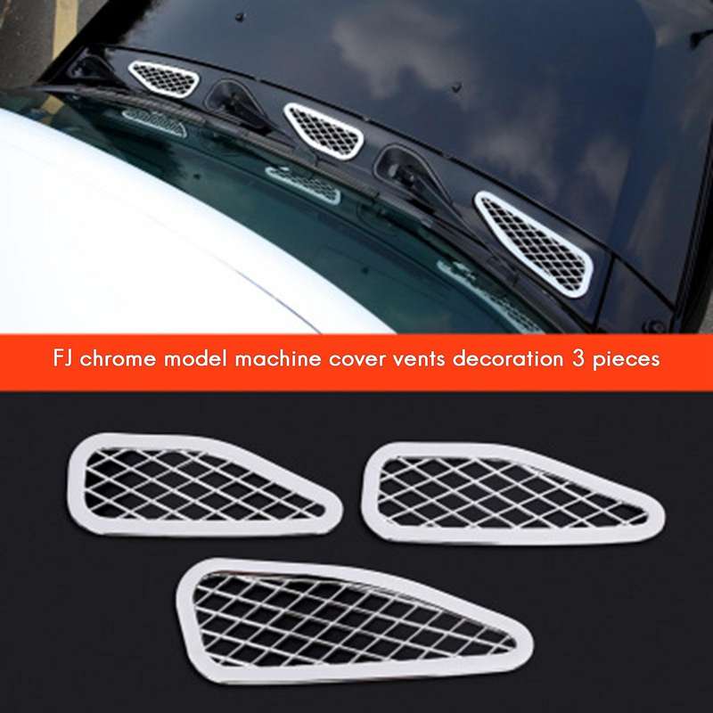 3Pcs Front Hood Outlet Sticker Trim Cover for 2007-2020 Car Accessories