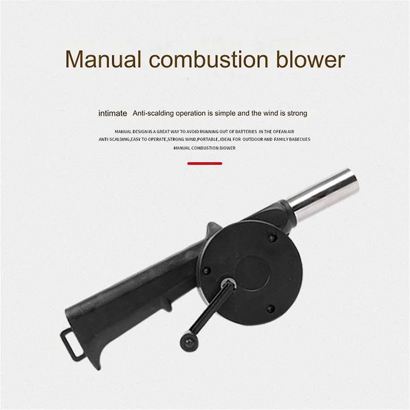 3pcs Hand BBQ Fan Outdoor BBQ Fan Air Blower for Barbecue Picnic Manual Crank Grill BBQ Fan Fire Bel